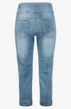 Forårsbukser|Capribukser- Superkomfortable caprijeggings i denim Elin Lyseblå / Denim