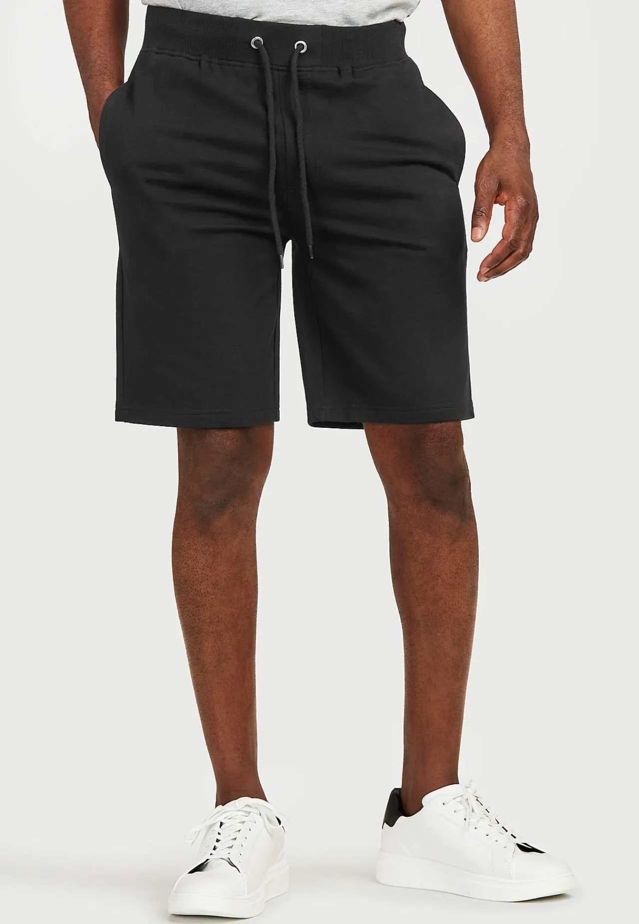 Shorts- Sweatshirt-shorts med uformel pasform Sort