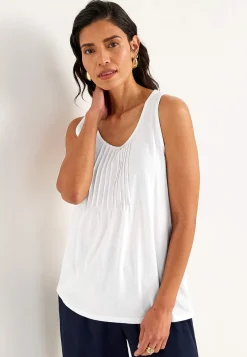 Toppe|Tanktoppe- Tanktop med dekorativ fold | Cellbes