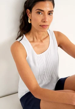 Toppe|Tanktoppe- Tanktop med dekorativ fold | Cellbes