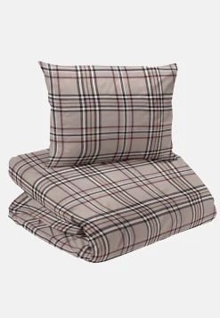 Sengesæt- Ternet flannelsengetæppe 150x210 cm Beige