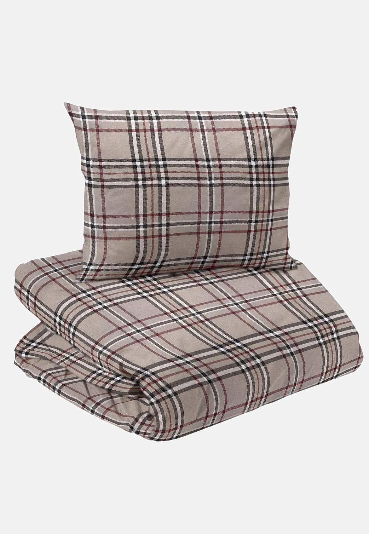 Sengesæt- Ternet flannelsengetæppe 150x210 cm Beige