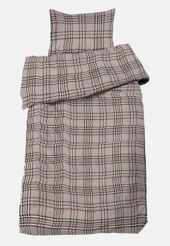 Sengesæt- Ternet flannelsengetæppe 150x210 cm Beige