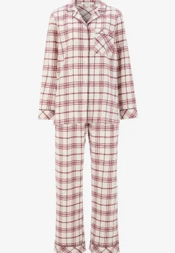 Undertøj|Nat- Og Hyggetøj-Cellbes of Sweden Ternet pyjamas i flonel Beige/Lyserød/Ternet