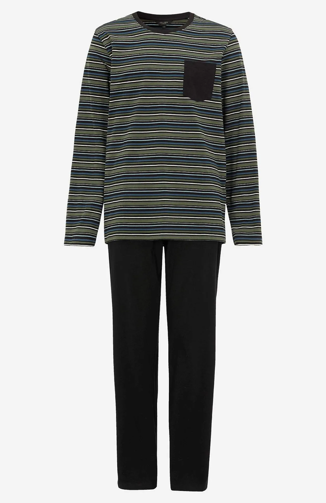 Pyjamas- To-delt pyjamas Sort / Grøn / Stribet