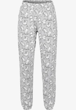 Undertøj|Nat- Og Hyggetøj- To-delt pyjamas Gråmeleret