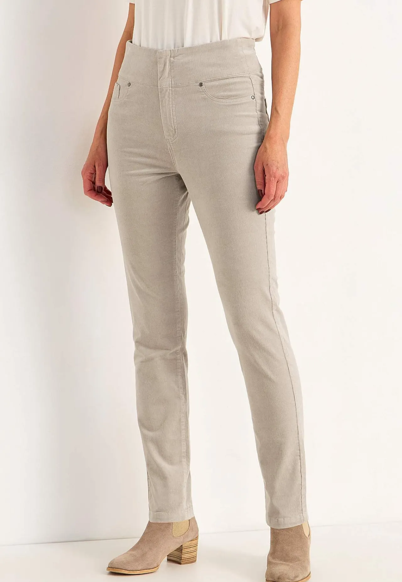 Manchester|Treggings- Treggings i kraftig fløjl Beige