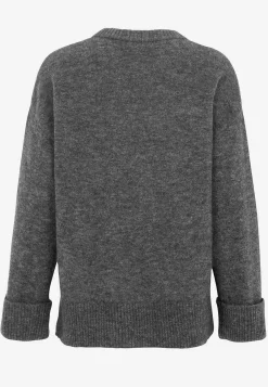 Trøjer|Striktrøjer-Cellbes of Sweden Trøje Premium i mohair- og uldblanding Mørk gråmeleret
