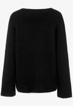 Trøjer|Striktrøjer- Trøje Premium i mohair- og uldblanding Sort