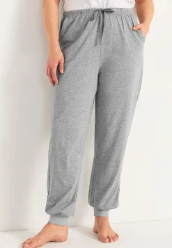 Loungebukser|Bukser Og Leggings-Cellbes of Sweden Træningsbukser med ribkant Mørkegrå / Meleret