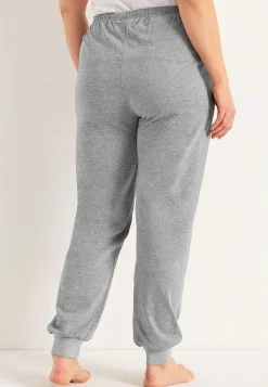 Loungebukser|Bukser Og Leggings-Cellbes of Sweden Træningsbukser med ribkant Mørkegrå / Meleret
