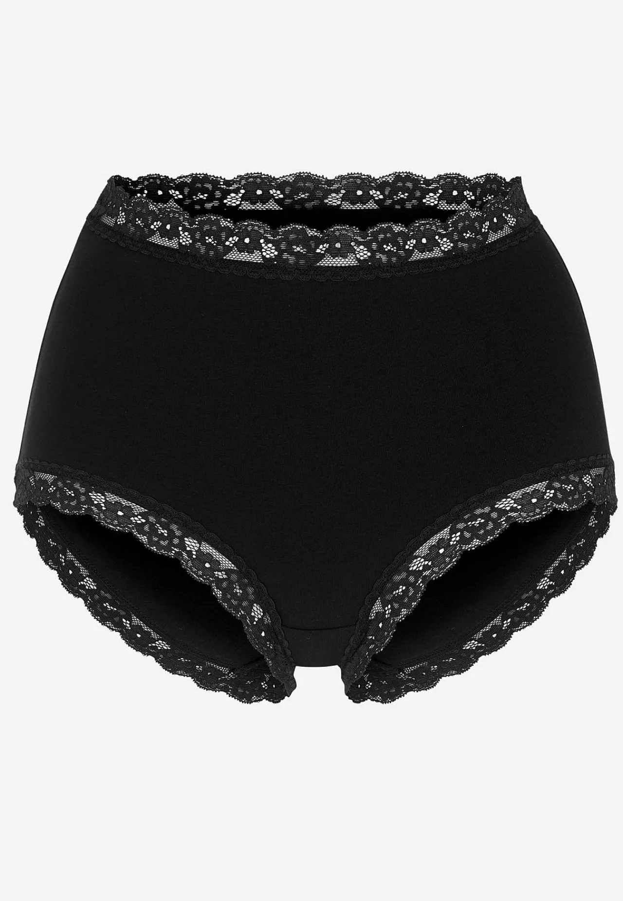 Undertøj|Flerpak Undertøj- Trusse med høj talje og blonde 3-pack Sort