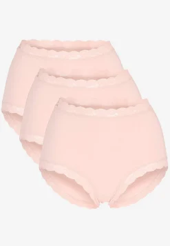 Undertøj|Flerpak Undertøj-Cellbes of Sweden Trusse med høj talje og blonde 3-pack Lys rosa