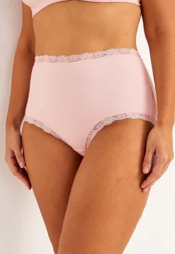 Undertøj|Flerpak Undertøj-Cellbes of Sweden Trusse med høj talje og blonde 3-pack Lys rosa