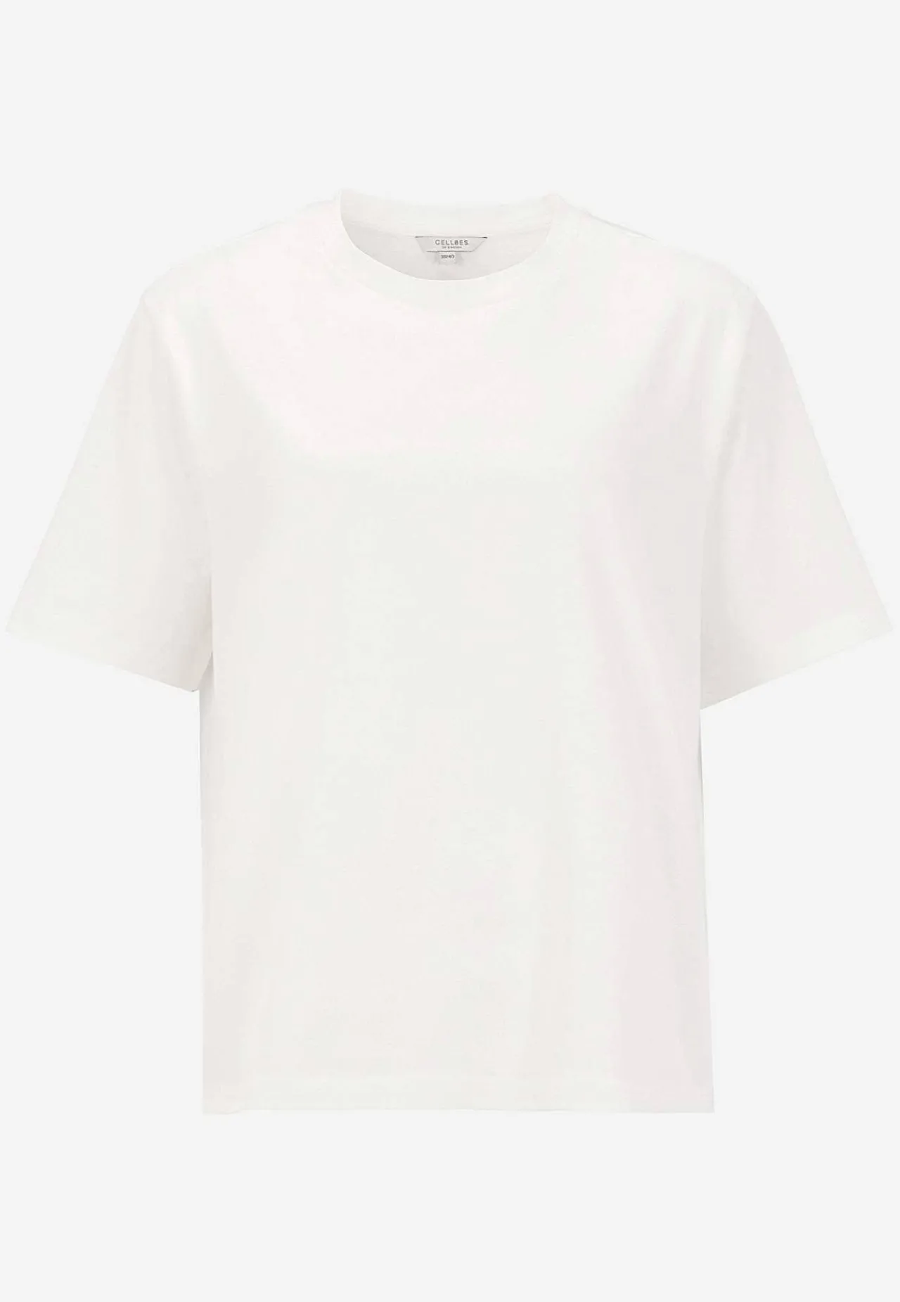 Toppe|T-Shirts-Cellbes of Sweden T-shirt i kraftig bomuldsjersey Hvid