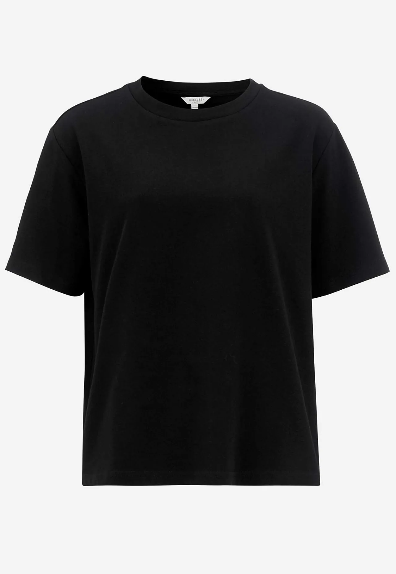 Toppe|T-Shirts-Cellbes of Sweden T-shirt i kraftig bomuldsjersey Sort