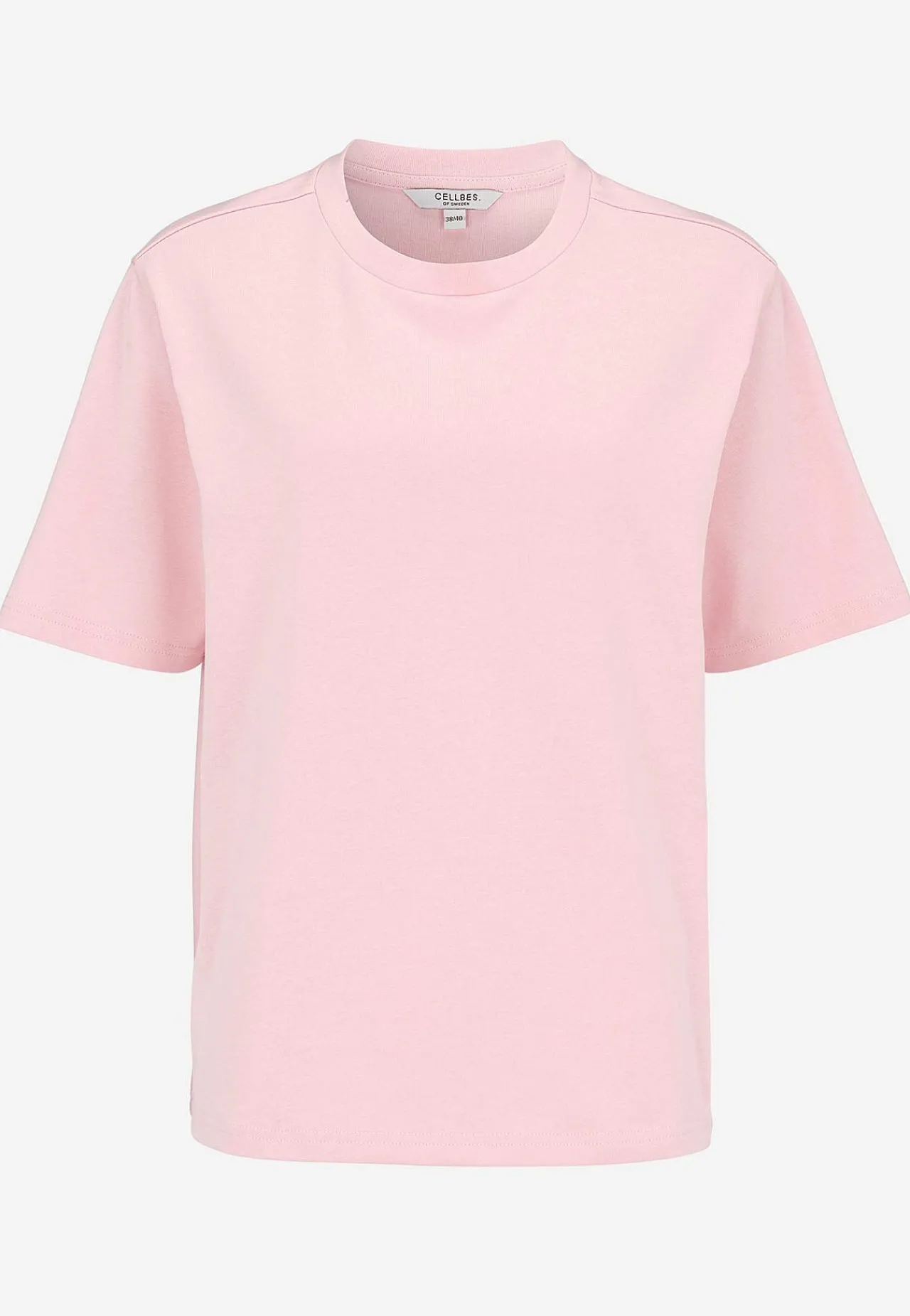 Toppe|T-Shirts- T-shirt i kraftig bomuldsjersey Rosa