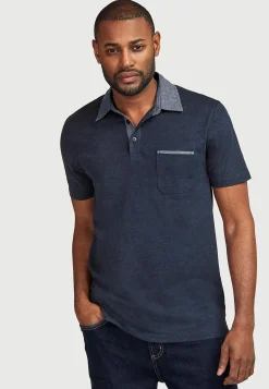 T-Shirts|Poloskjorter- T-shirt med krave Marine
