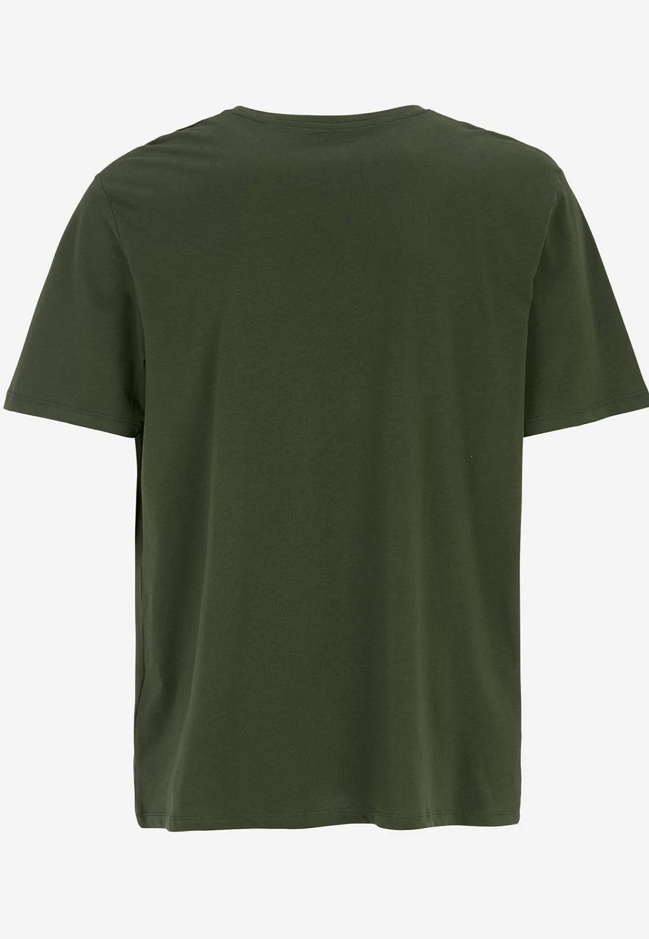 T-Shirts-JACK & JONES PLUS T-shirt med stort tryk ved fronten Mørkegrøn