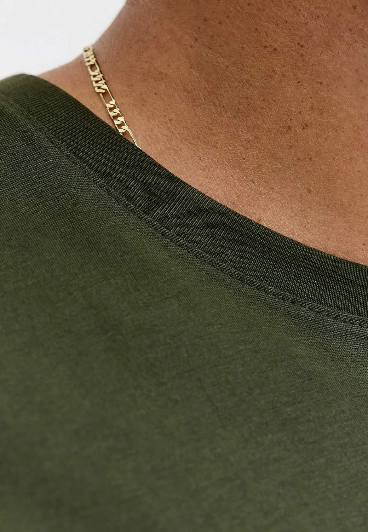 T-Shirts-JACK & JONES PLUS T-shirt med stort tryk ved fronten Mørkegrøn
