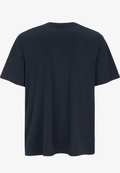 T-Shirts-JACK & JONES PLUS T-shirt med stort tryk ved fronten Marine