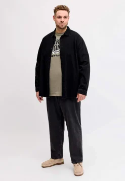 T-Shirts-JACK & JONES PLUS T-shirt med tryk Grøn