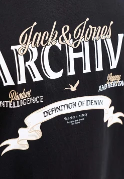 T-Shirts-JACK & JONES PLUS T-shirt med tryk Sort
