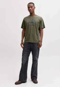 T-Shirts-JACK & JONES T-shirt med tryk Olivengrøn