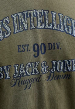 T-Shirts-JACK & JONES T-shirt med tryk Olivengrøn