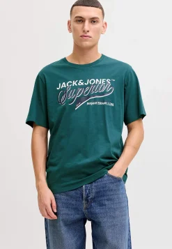 T-Shirts-JACK & JONES T-shirt med tryk Grøn