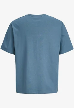 T-Shirts-JACK & JONES PLUS T-shirt med tryk Blå