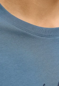 T-Shirts-JACK & JONES PLUS T-shirt med tryk Blå