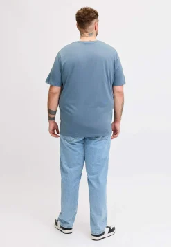 T-Shirts- T-shirt med tryk Blå