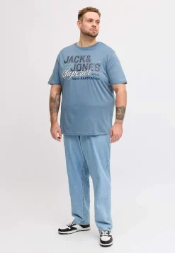 T-Shirts- T-shirt med tryk Blå