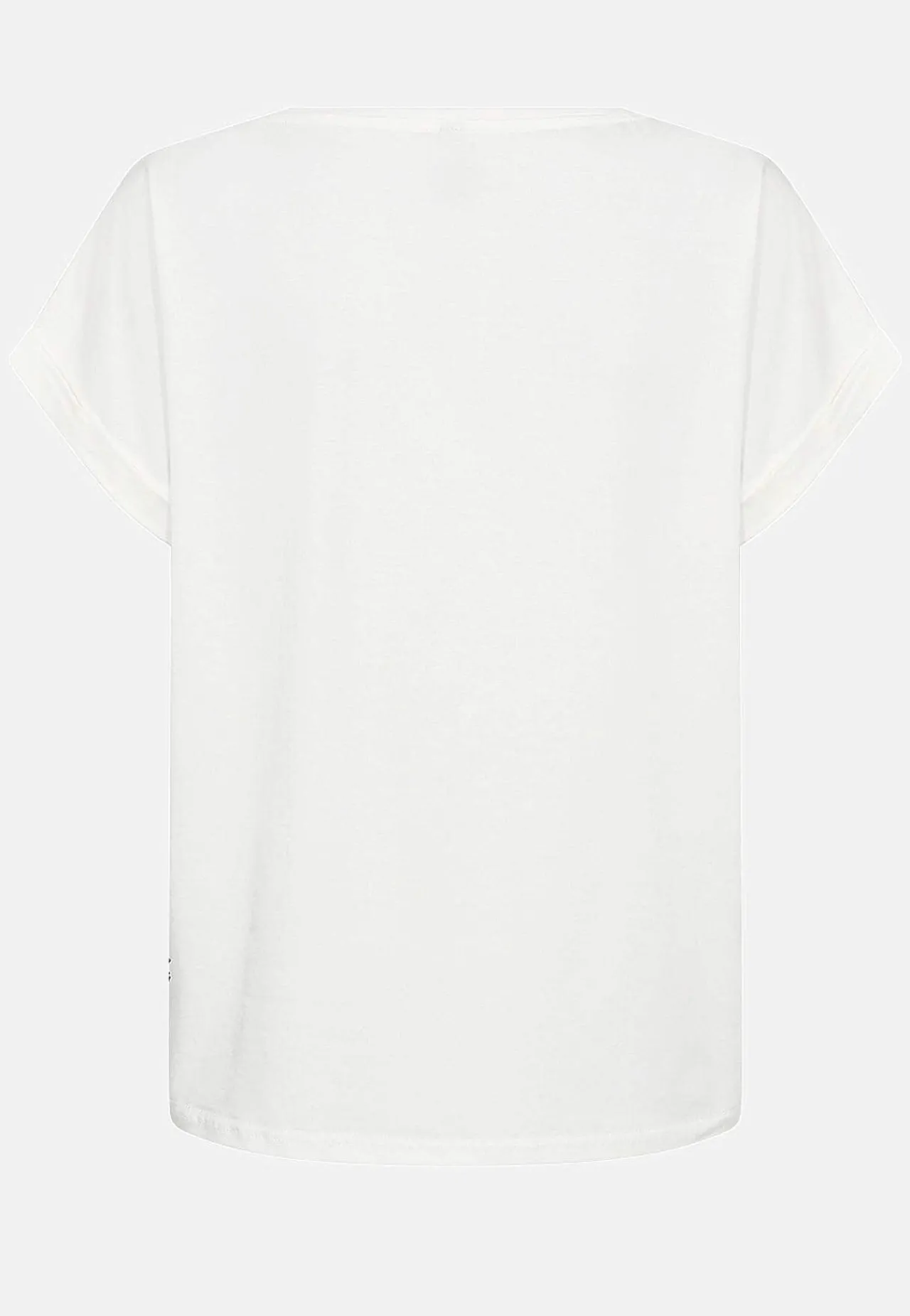 Toppe|T-Shirts-Soyaconcept T-shirt med tryk Offwhite / Blå / Mønstret