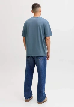 T-Shirts-JACK & JONES T-shirt med tryk Blå