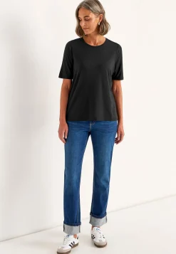 Premium|Premium- T-shirt Premium i modal Sort