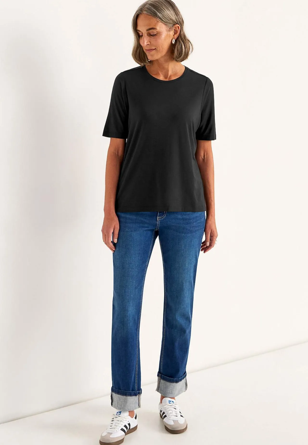 Premium|Premium- T-shirt Premium i modal Sort