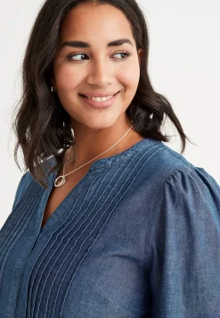 Denim|Denim-Toppe- Tunika i denim Mørkeblå