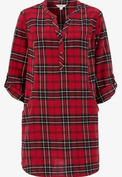 Mønstrede|3/4 Ærmet-Cellbes of Sweden Tunika i flonel med lommer Rød / Ternet