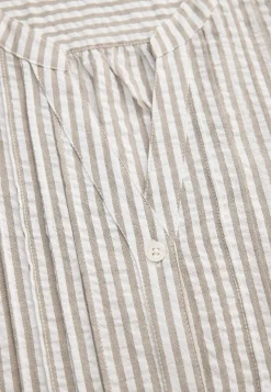 3/4 Ærmet|Skjorter- Tunika i seersucker Beige / Stribet