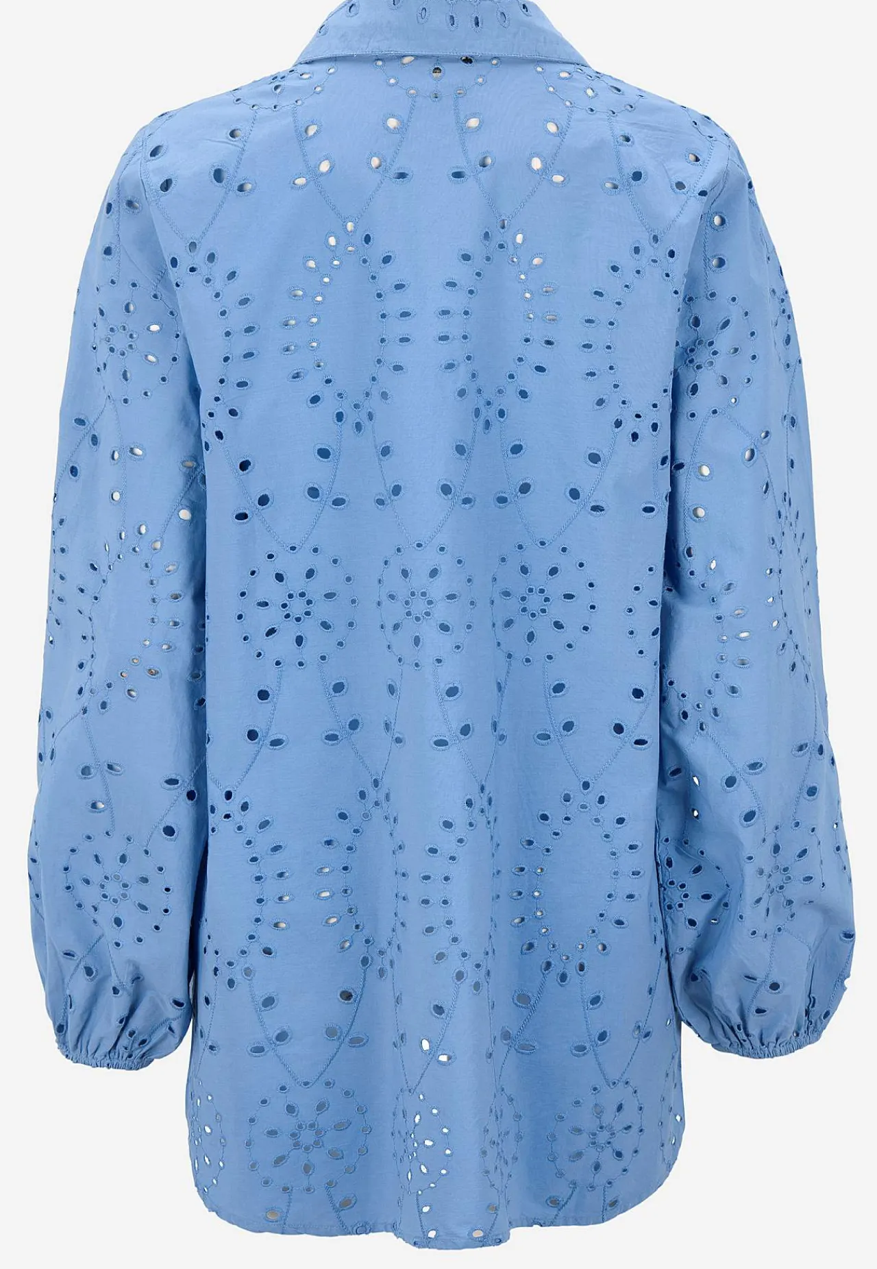 Bluser|Bluser Med Pufærmer- Tunika med broderi Blå