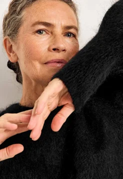Strikkede|Tunika-Cellbes of Sweden Tunika Premium i mohair- og uldblanding Sort
