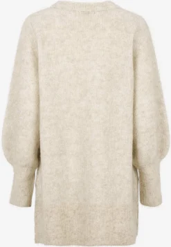 Strikkede|Tunika-Cellbes of Sweden Tunika Premium i mohair- og uldblanding Gråbeige / Meleret