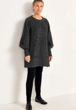 Strikkede|Tunika-Cellbes of Sweden Tunika Premium i mohair- og uldblanding Mørkegrå / Meleret
