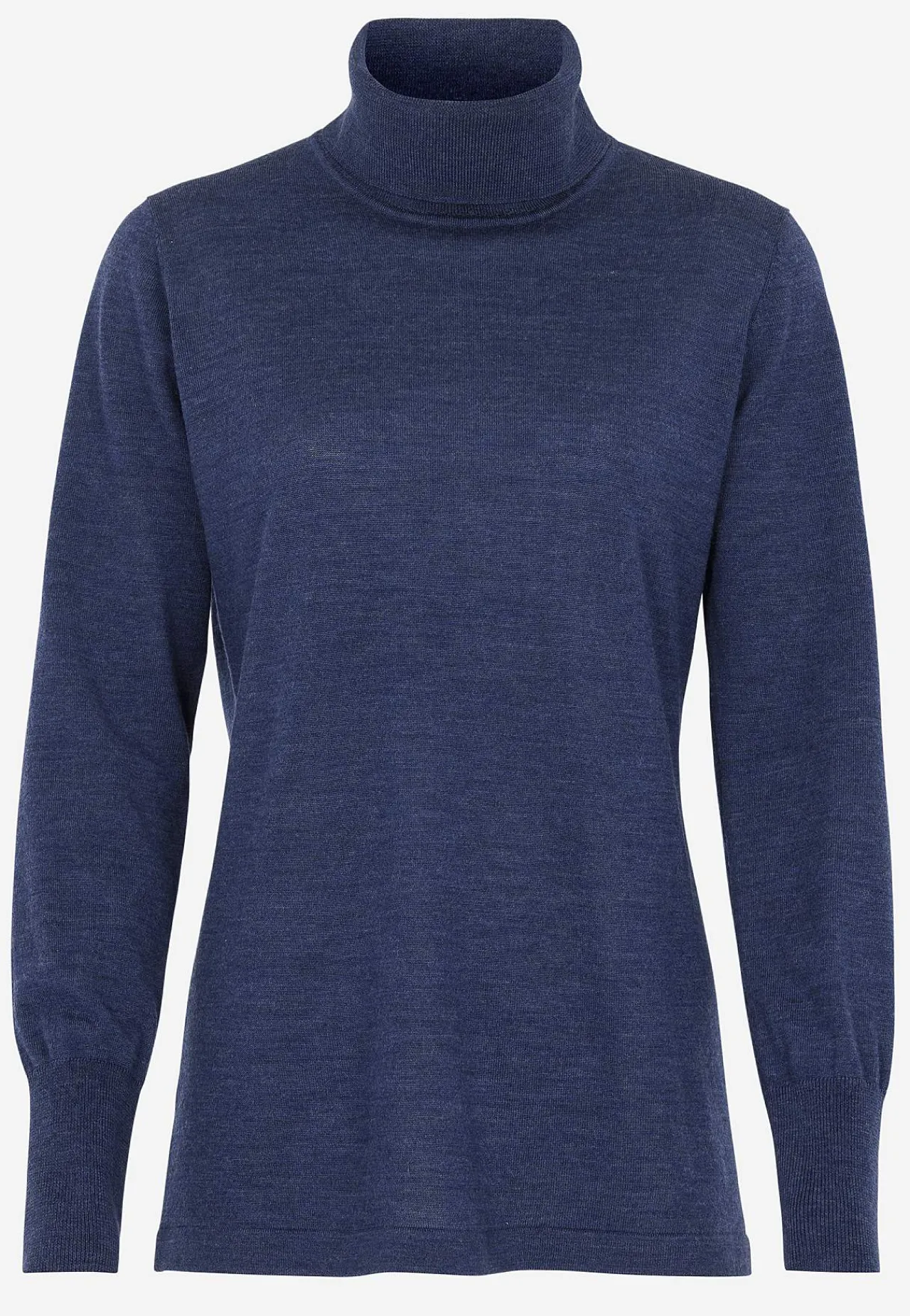 Trøjer|Striktrøjer-Cellbes of Sweden Turtleneck Premium trøje i merinould Mørkeblå / Meleret