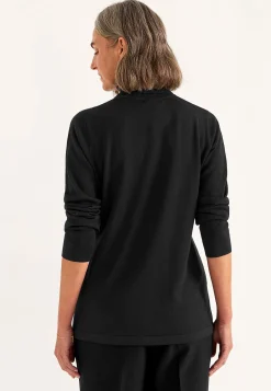 Trøjer|Striktrøjer- Turtleneck Premium trøje i merinould Sort