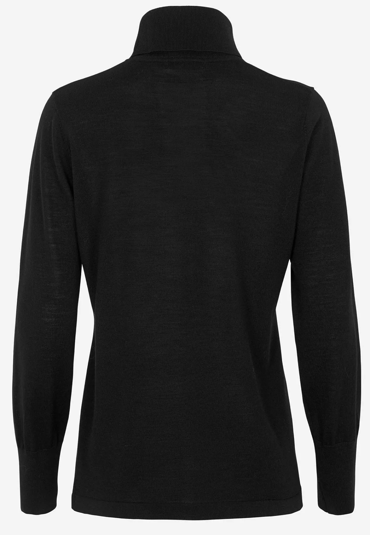 Trøjer|Striktrøjer- Turtleneck Premium trøje i merinould Sort
