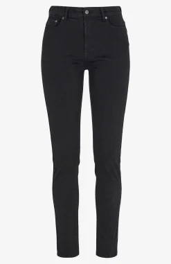 Høj Talje|Flere Længder- Twilljeans med superstræk Paris Sort