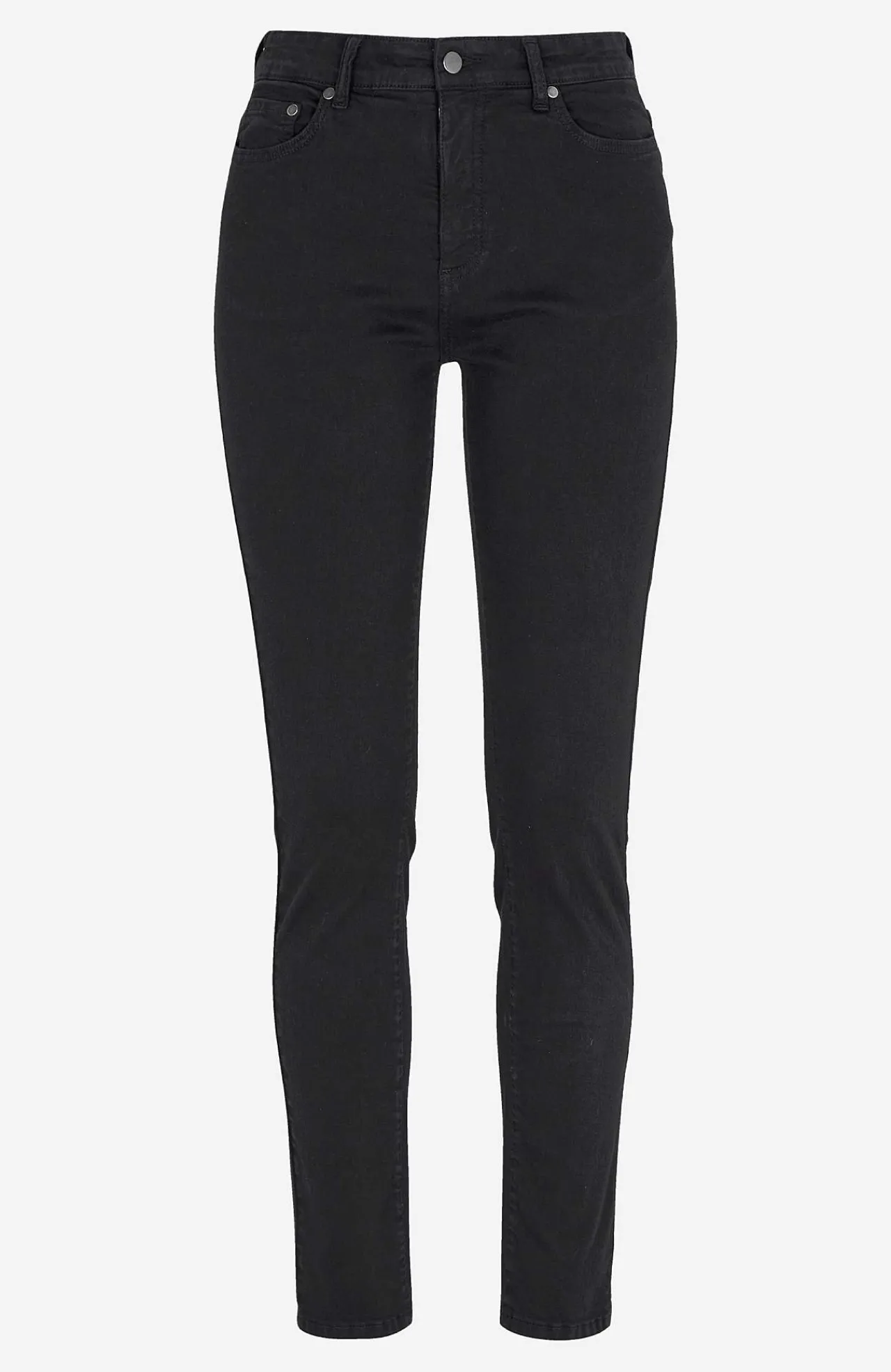 Høj Talje|Flere Længder- Twilljeans med superstræk Paris Sort